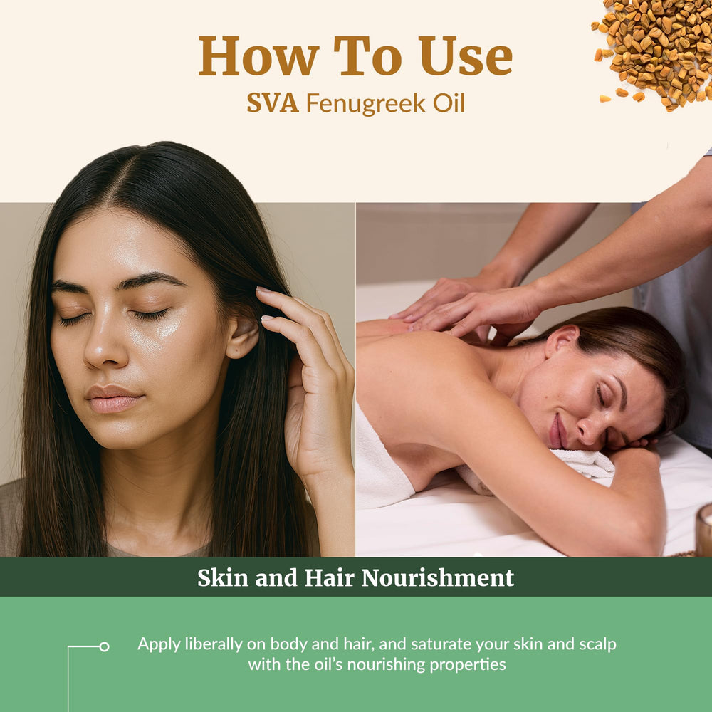 Hair care application with fenugreek oil