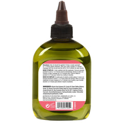 Hair Chemist Batana bottle closeup highlights rich oil texture for shine.