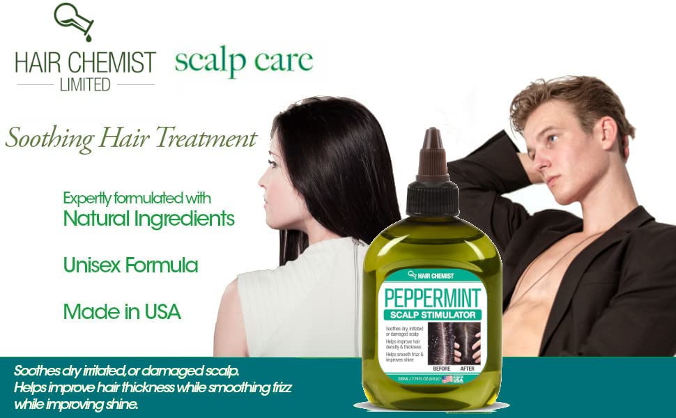 Hair Chemist Peppermint Scalp Stimulator bottle held to show size and scale