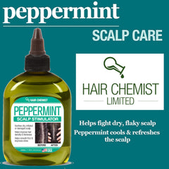 Hair Chemist Peppermint Scalp Stimulator label detail highlights natural ingredients