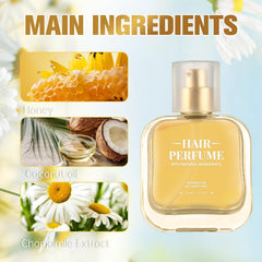 Hair Perfume for Women with nourishing oils on hair for smoother feel