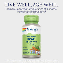 Graphic illustrating hair, skin and nails benefits of Fo-Ti