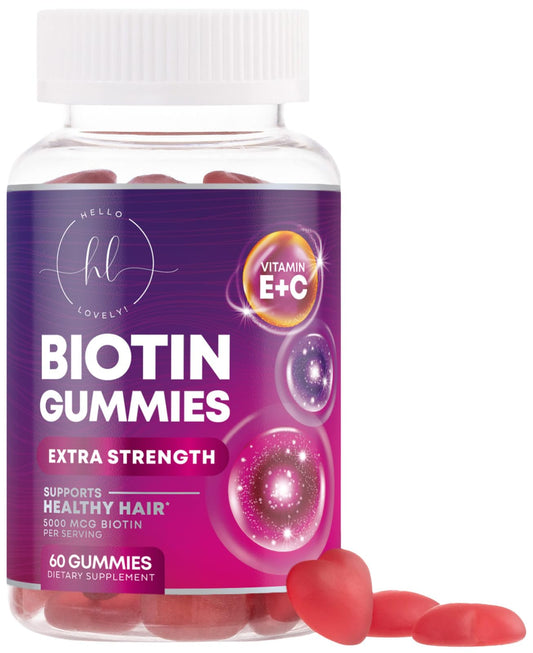 Hero image: Hair Vitamins Gummies with Biotin 5000 mcg