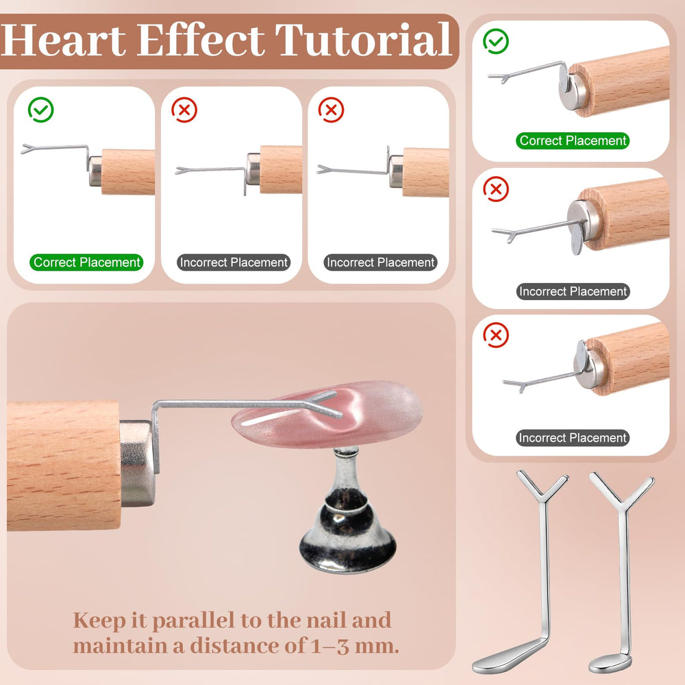 HairChrysm scissor-shaped magnet right completes heart and cat-eye shapes