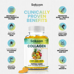 Nutrition facts panel of Halal Collagen Gummies