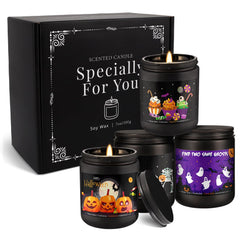 Halloween party centerpiece candle arrangement