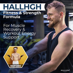 60 tablets display for Hallusa HGH Complex