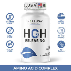 Energy and workout performance concept with HGH Complex