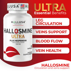 Close-up of 500 mg diosmin and 150 mg hesperidin capsules