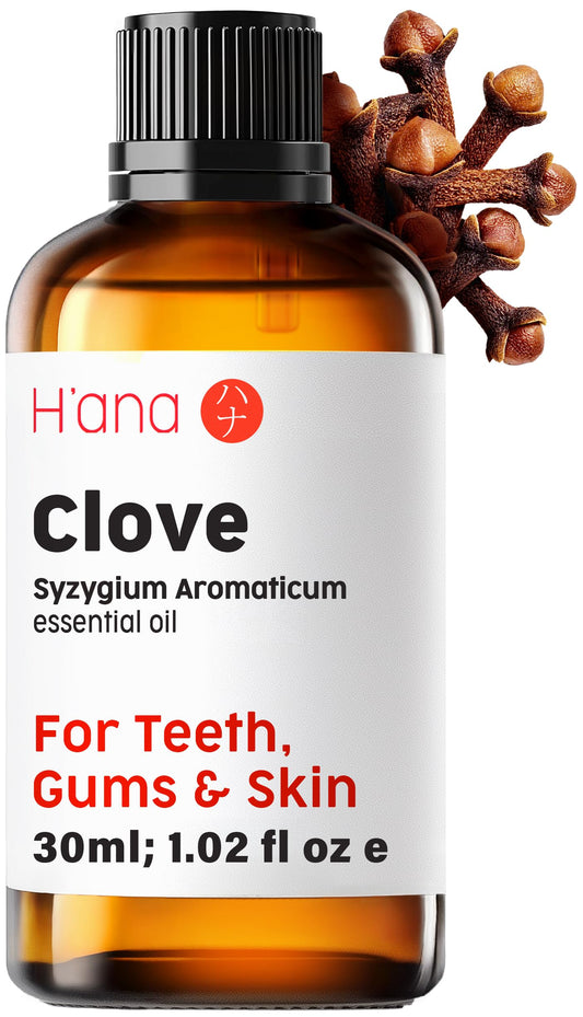 H'ana Clove Essential Oil bottle - 1.02 fl oz (hero image)