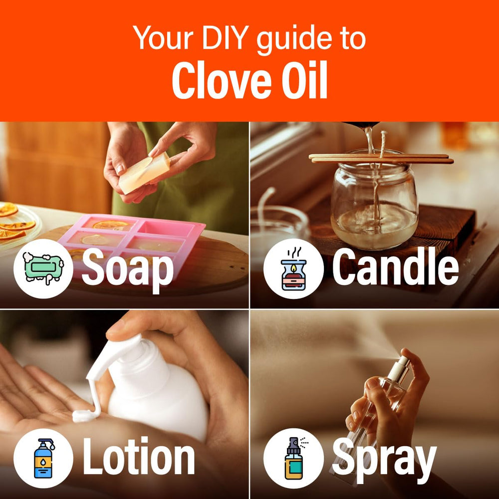 DIY candle and soap making with clove essential oil