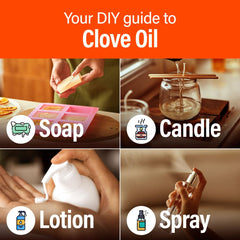 DIY candle and soap making with clove essential oil