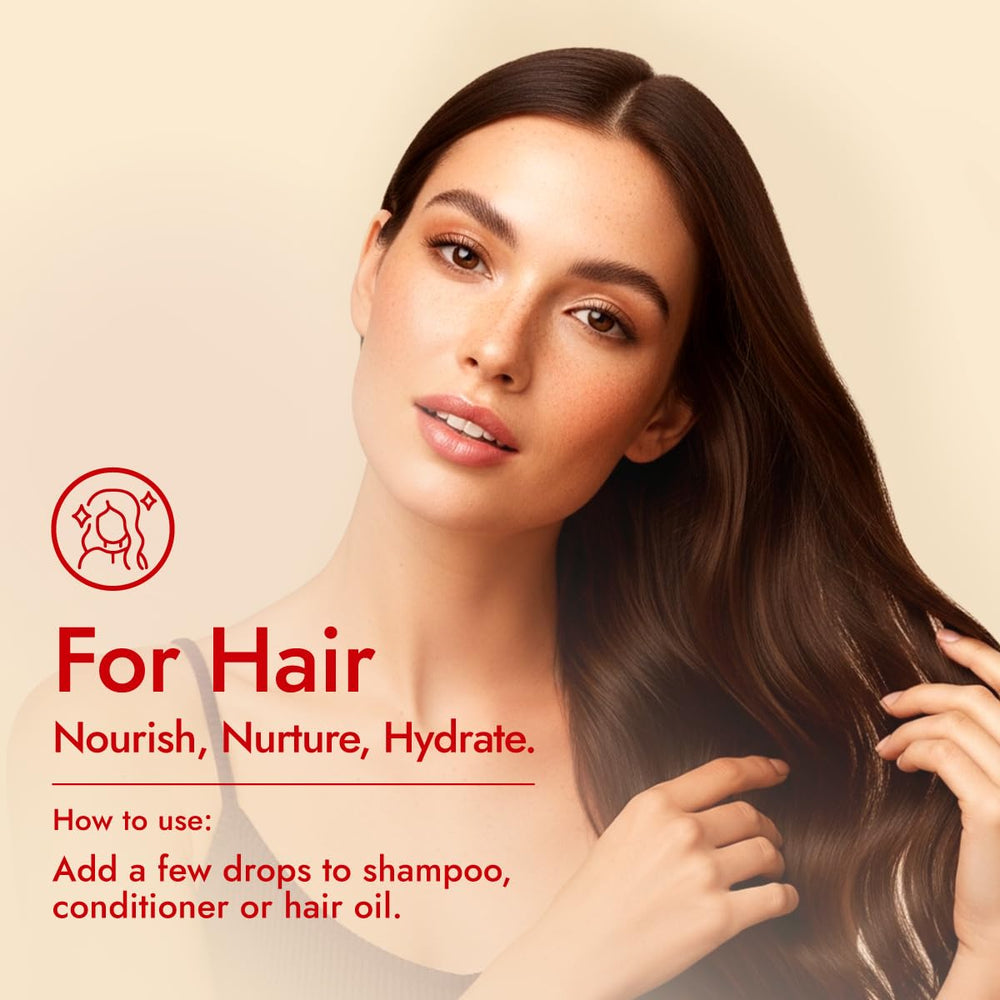 Lavender essential oil applied to hair with jojoba oil