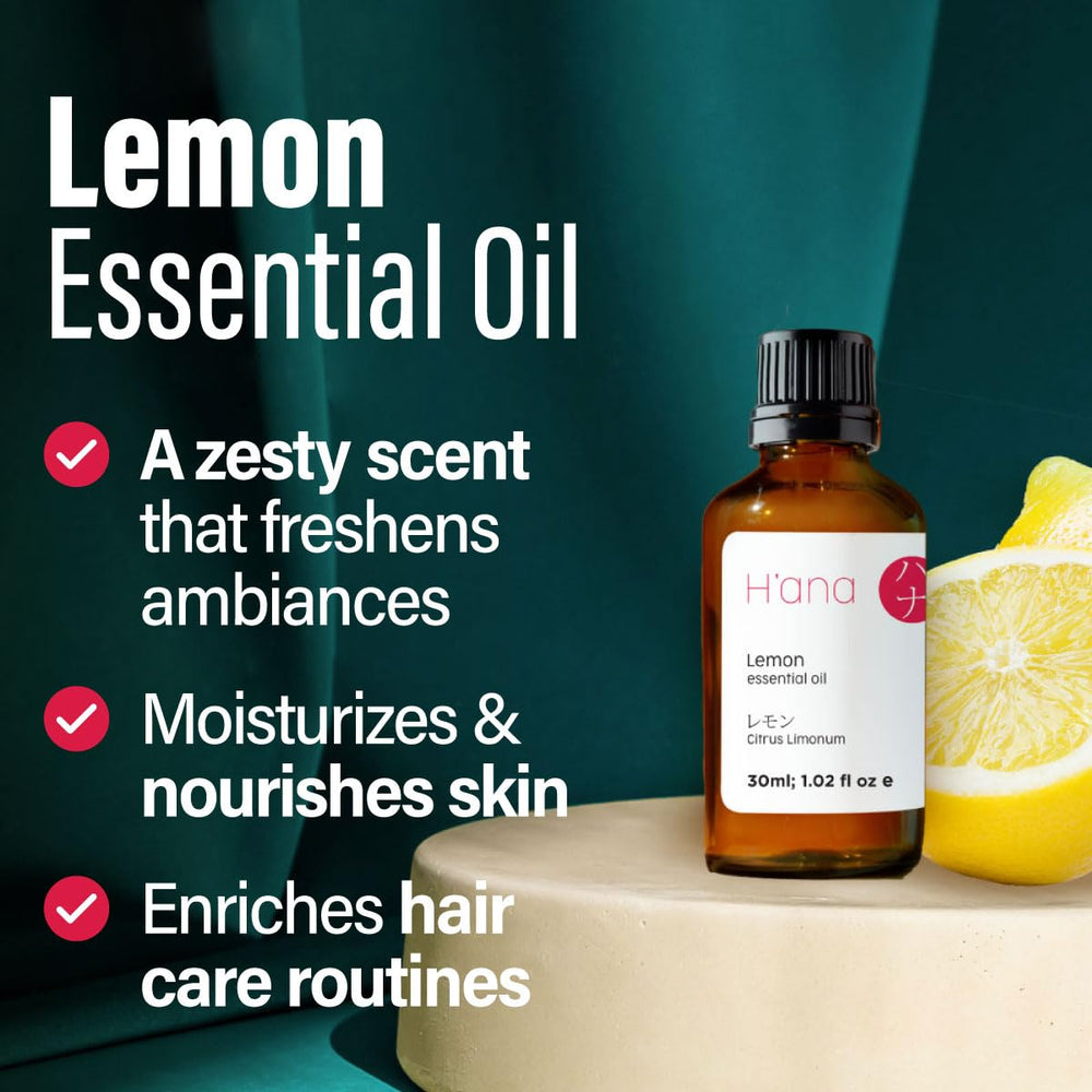 Close-up of lemon essential oil on skin