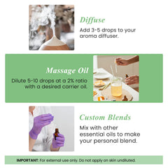 Basil essential oil ideal for diffuser and aromatherapy