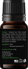 Basil essential oil 0.33 fl oz amber bottle pair by Handcraft Blends