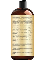 Expeller-pressed hexane-free castor oil bottle