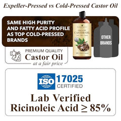 16 oz organic castor oil packaged with pack wrap