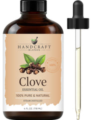 Handcraft Blends Clove Essential Oil – 4 oz amber glass bottle