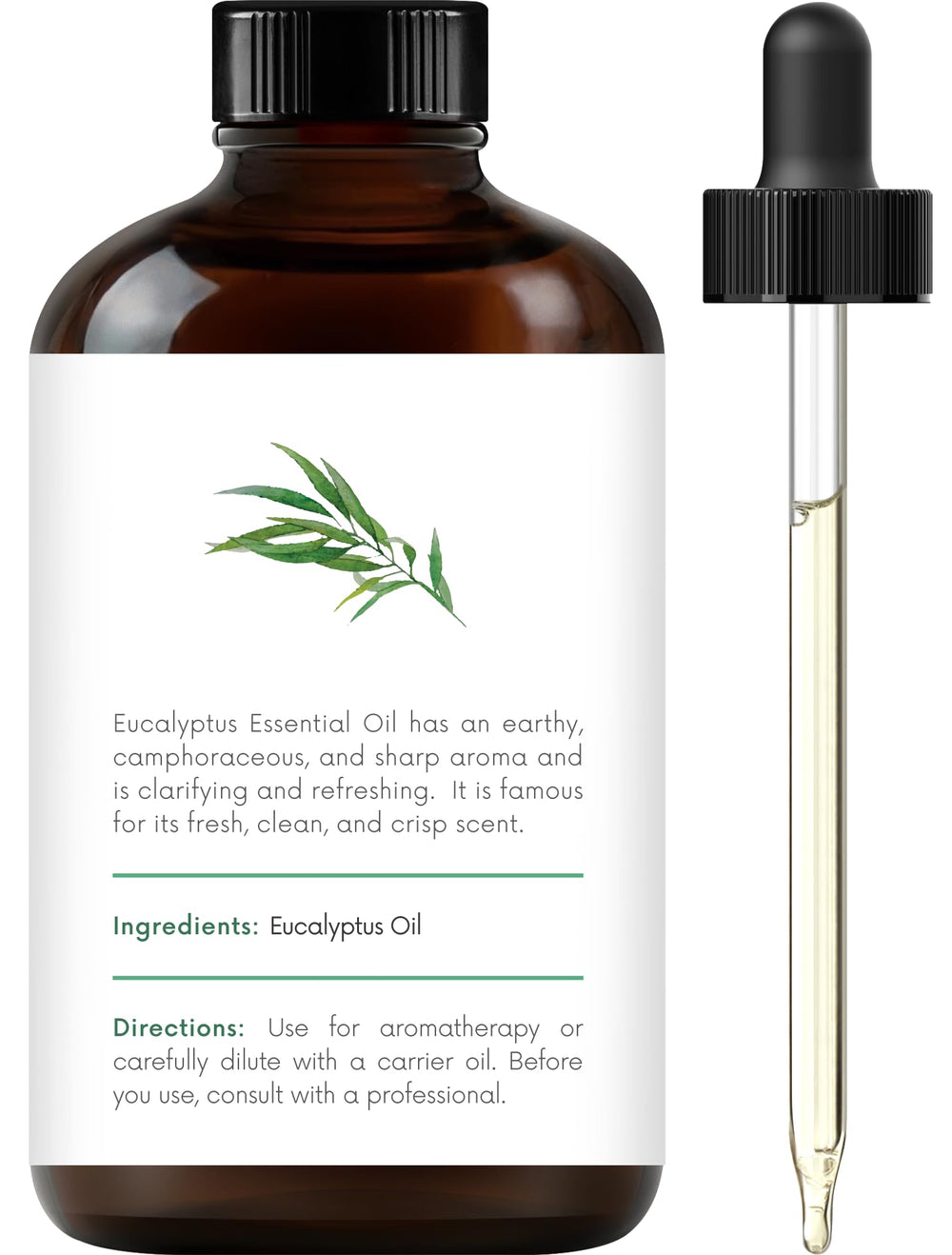 Glass dropper for eucalyptus oil