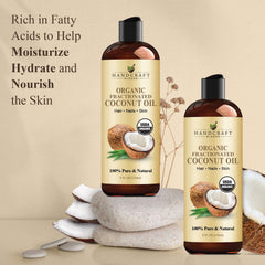 Coconut oil application on hair