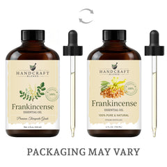 Frankincense essential oil bottle with glass dropper