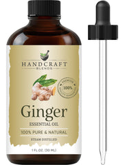 Handcraft Blends Ginger Essential Oil 1oz amber glass bottle