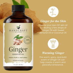 Ginger essential oil used in diffuser setup