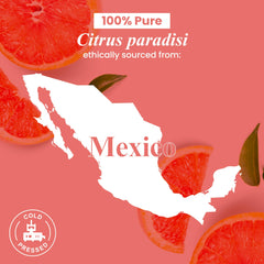 USA-bottled grapefruit essential oil packaging and labeling