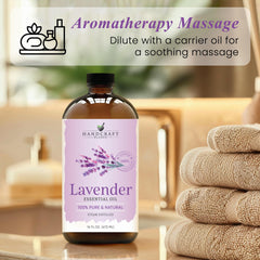 Lavender essential oil for skincare and massage applications