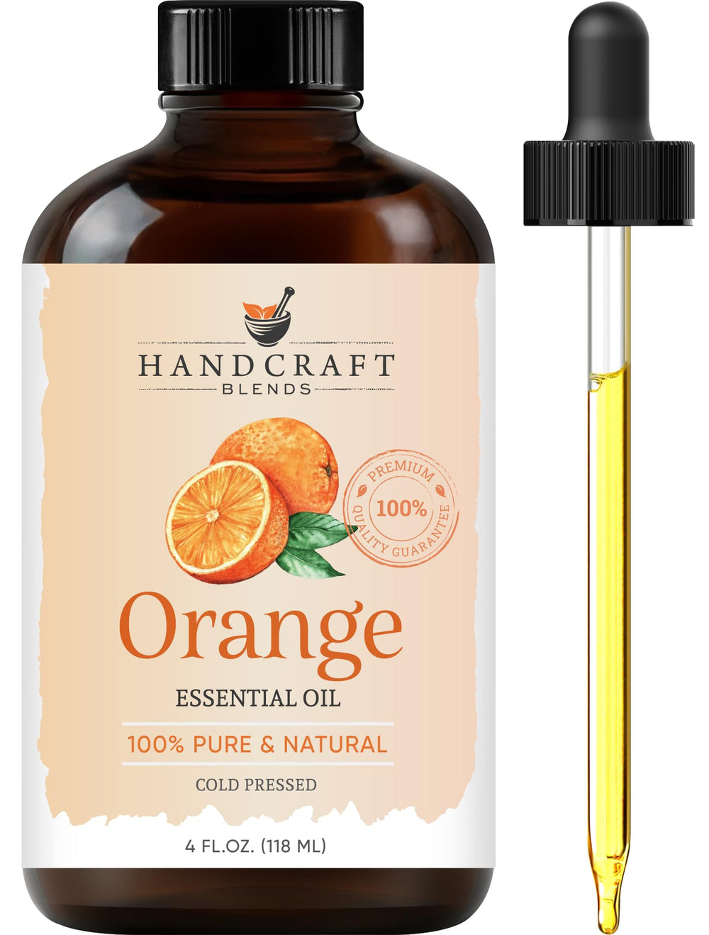 Handcraft Blends orange essential oil bottle 4 oz