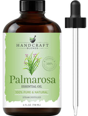 Handcraft Blends Palmarosa essential oil in amber glass bottle - 4 oz
