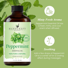 Peppermint essential oil used for diffuser aromatherapy