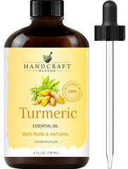 Handcraft Blends Turmeric Essential Oil in an amber glass bottle (4 oz)