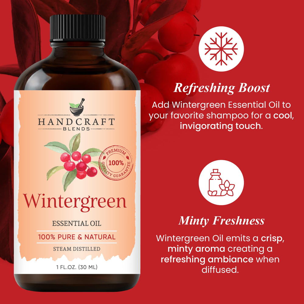 Front packaging of Handcraft Blends Wintergreen Essential Oil
