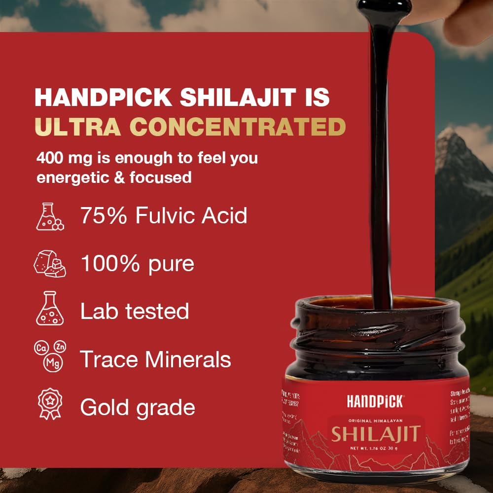 Close-up of Shilajit resin drops