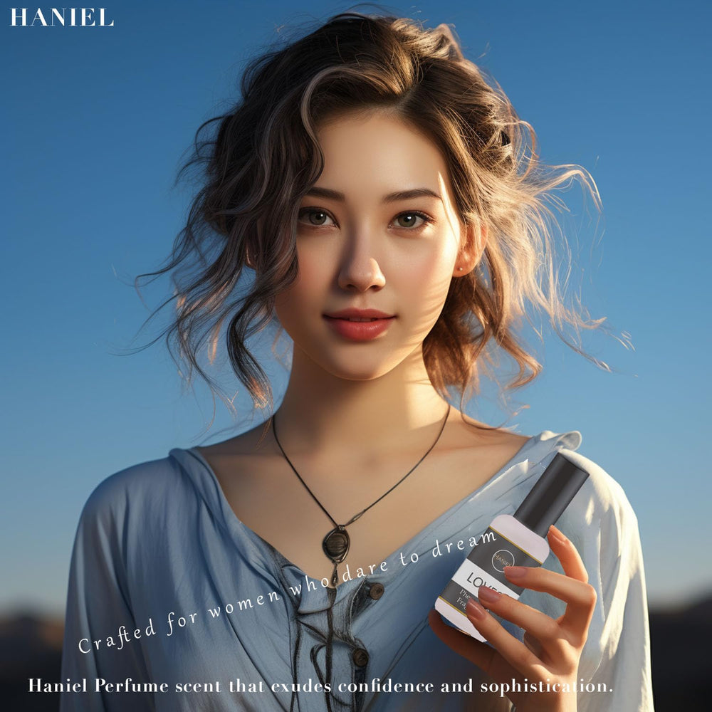 Haniel Goda closeup swatch illustrates skin-ready scent and daily confidence.