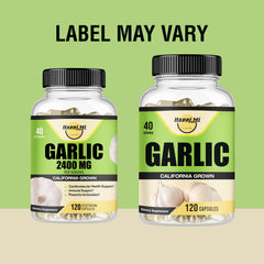 Happi Mi Garlic Capsules bottle and label