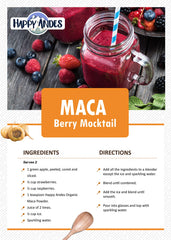 Maca powder being added to smoothie