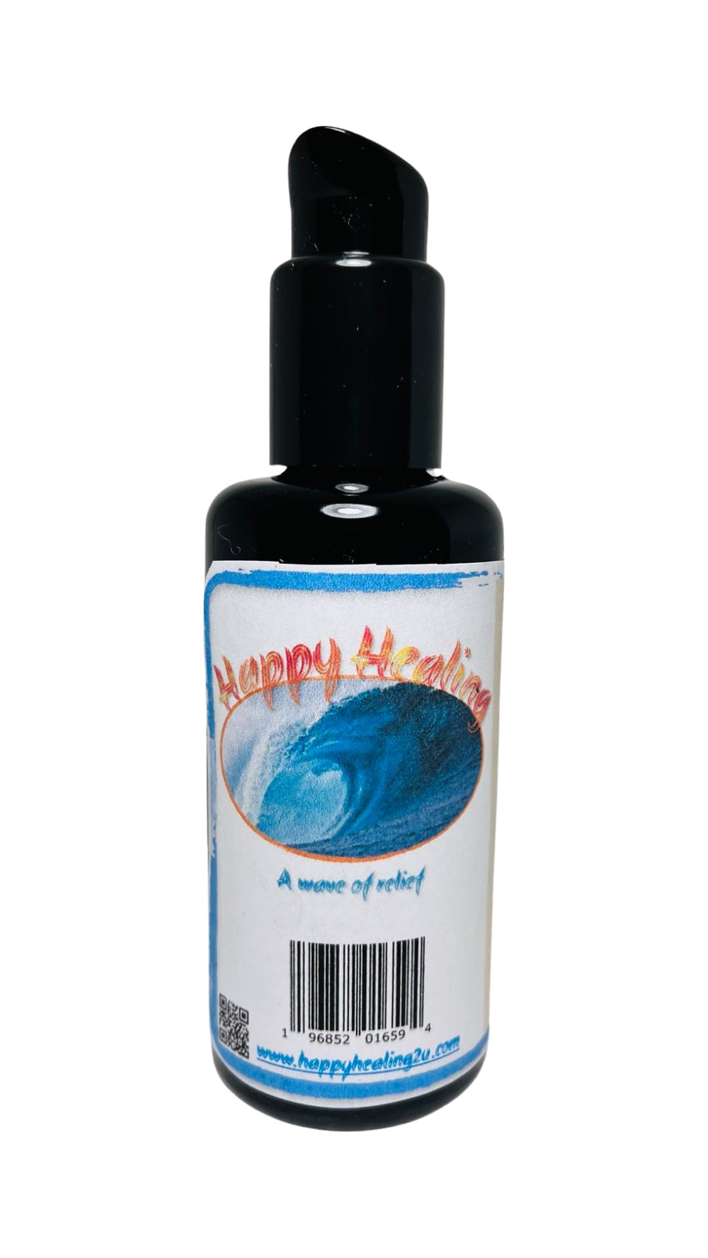 Happy Healing Oil 4oz glass bottle with pump