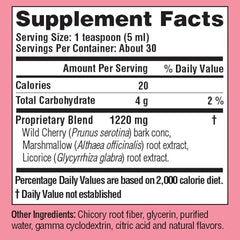 Dosing chart showing 1 teaspoon dose
