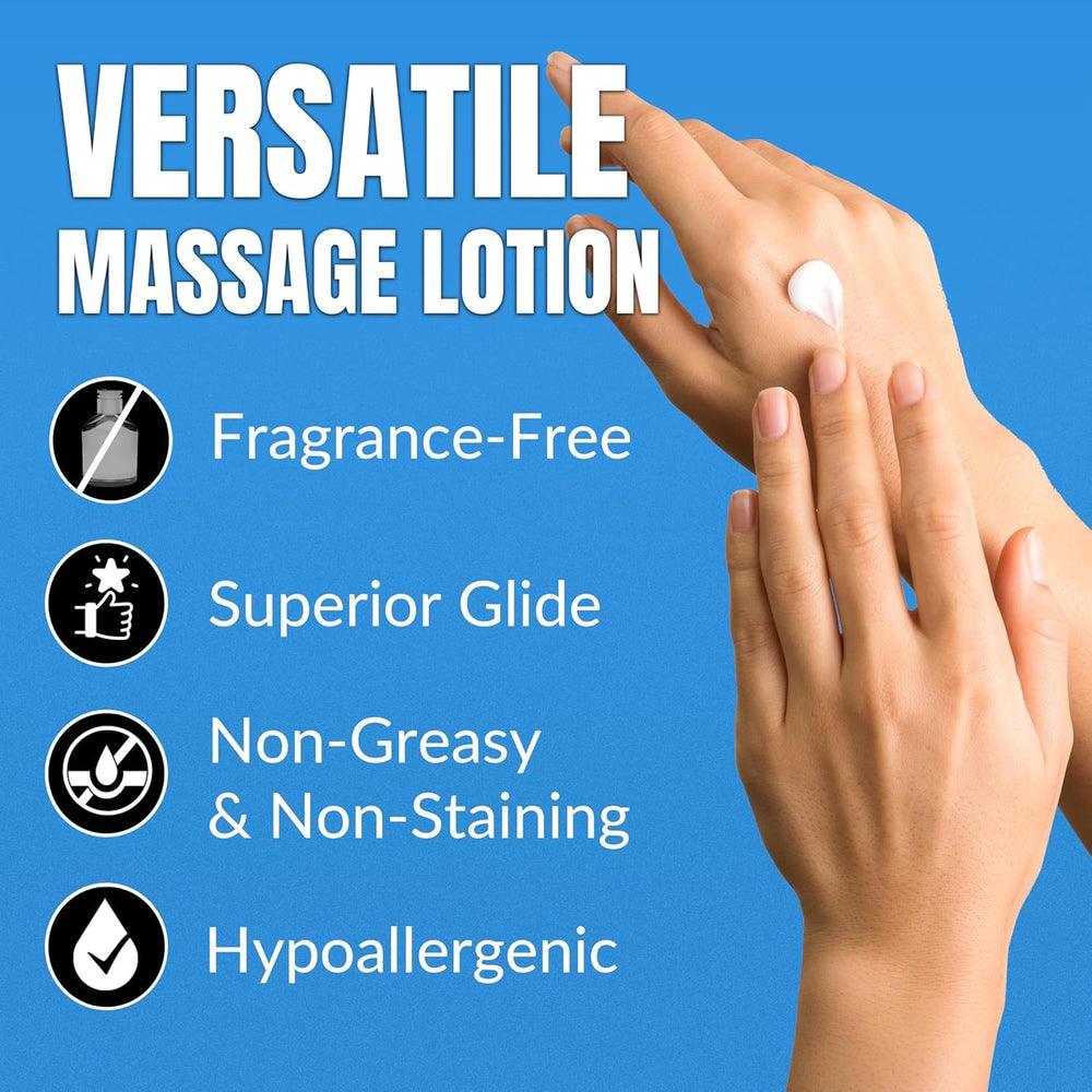 Therapeutic massage lotion being used for deep tissue therapy