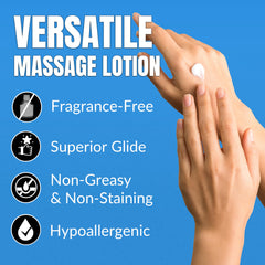 Close-up of unscented lotion formula with sunflower oil and shea butter