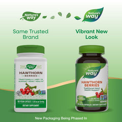 Hawthorn berries provide 1,080 mg per 3-capsule serving