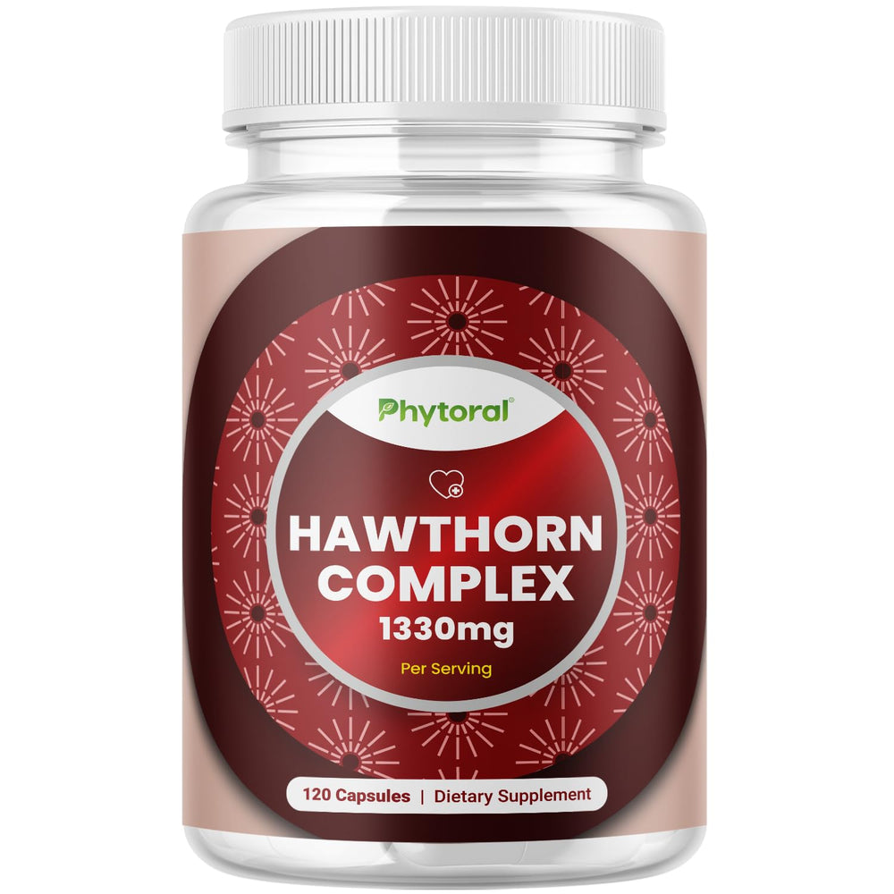 Bottle of high-strength hawthorn berry capsules – 120 count