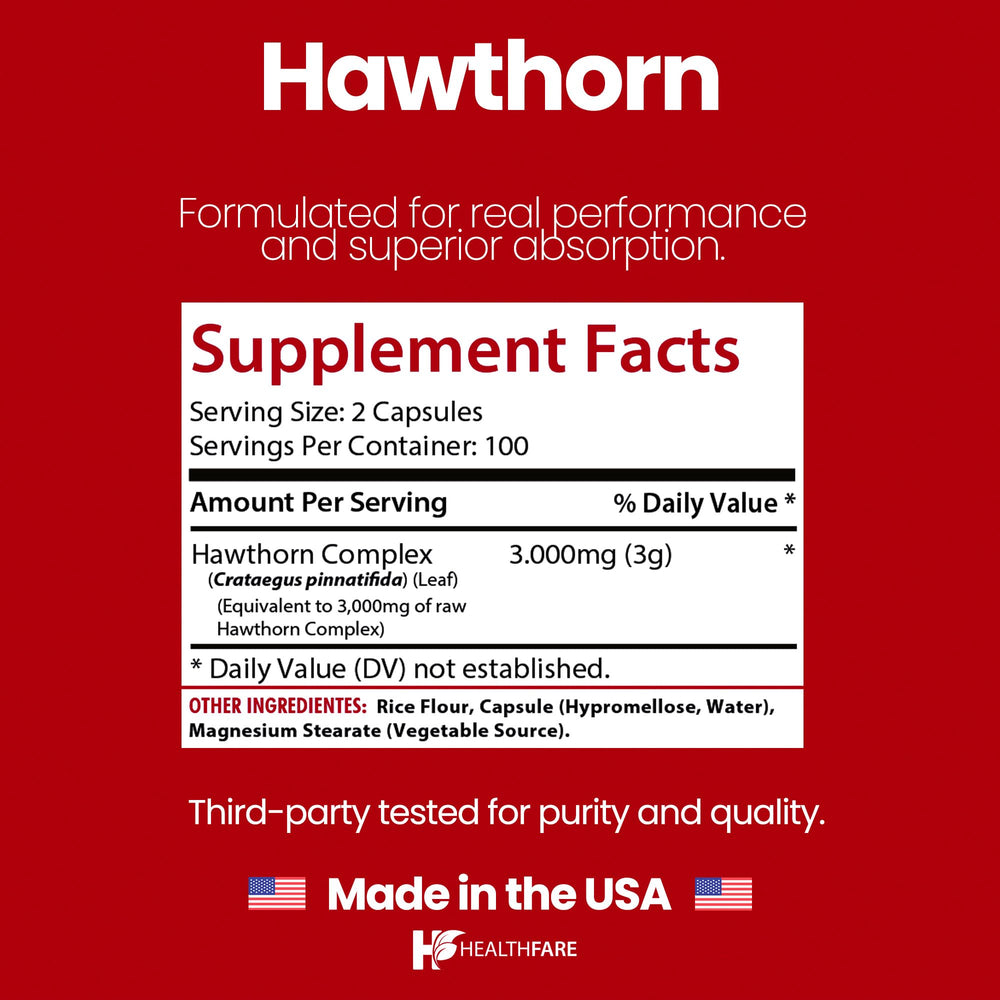 Hawthorn berry extract capsules 3000mg