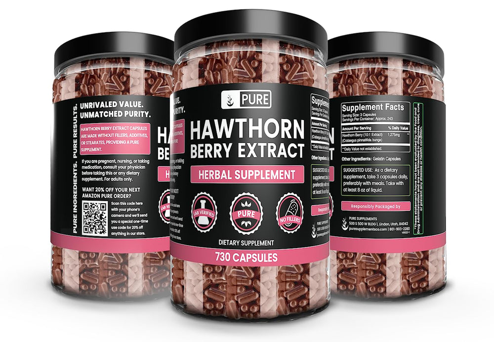 Single-ingredient Hawthorn Berry Extract capsule illustration