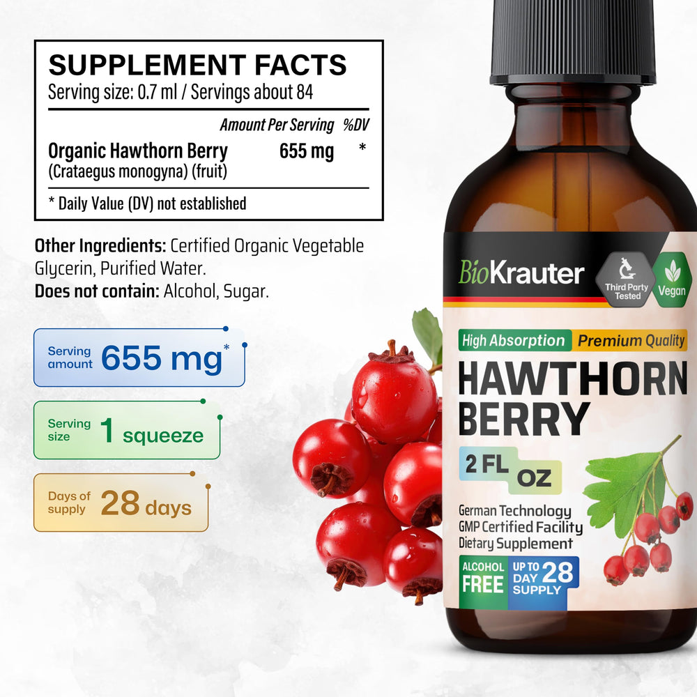 Glycerin-based hawthorn tincture for smooth taste
