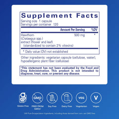 Hawthorn Extract Pure Encapsulations capsules