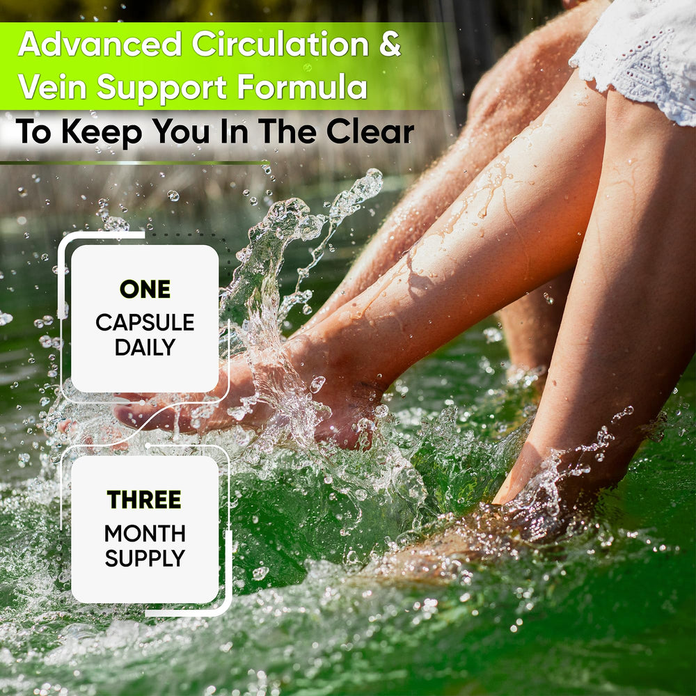 Ingredients including Hawthorn, Ginger, L-Arginine, Butcher's Broom, Cayenne Pepper, Horse Chestnut, and Diosmin